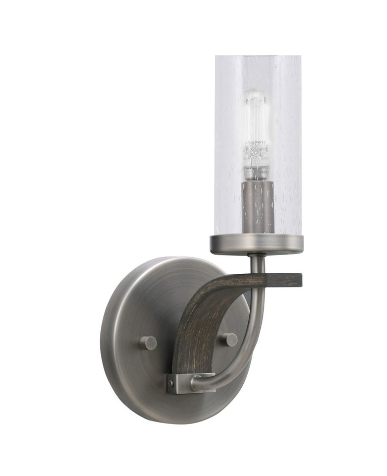 Toltec Lighting - 2911-GPDW-800 - One Light Wall Sconce - Monterey - Graphite & Painted Distressed Wood-look Metal