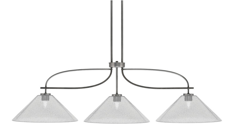 Toltec Lighting - 2936-GPDW-2162 - Three Light Bar - Monterey - Graphite & Painted Distressed Wood-look Metal