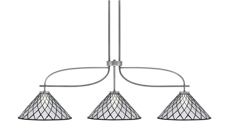 Toltec Lighting - 2936-GPDW-918 - Three Light Bar - Monterey - Graphite & Painted Distressed Wood-look Metal