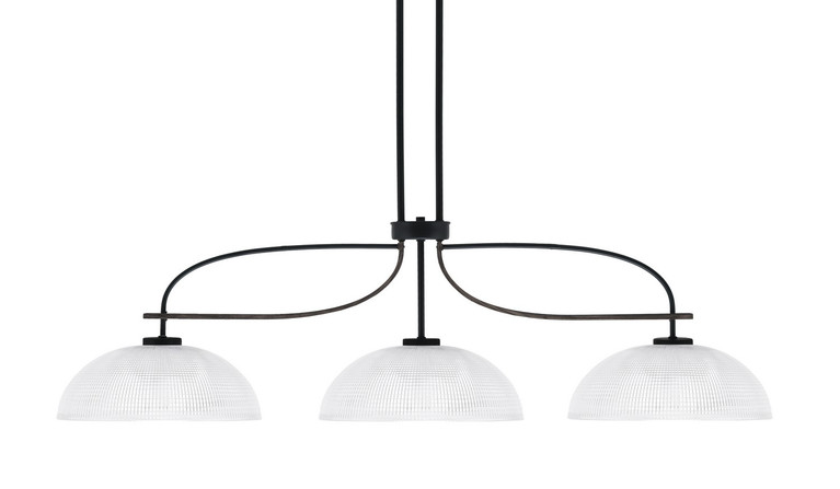 Toltec Lighting - 2936-MBDW-540 - Three Light Bar - Monterey - Matte Black & Painted Distressed Wood-look