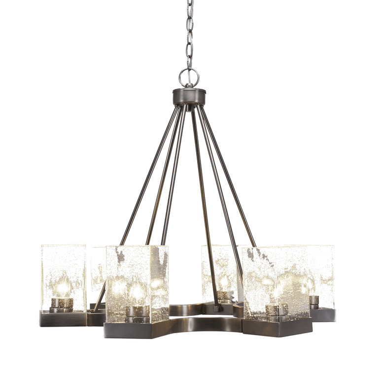 Toltec Lighting - 3026-GP-530 - Six Light Chandelier - Nouvelle - Graphite