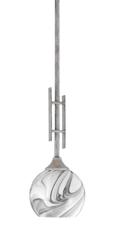 Toltec Lighting - 320-AS-4109 - One Light Mini Pendant - Uptowne - Aged Silver