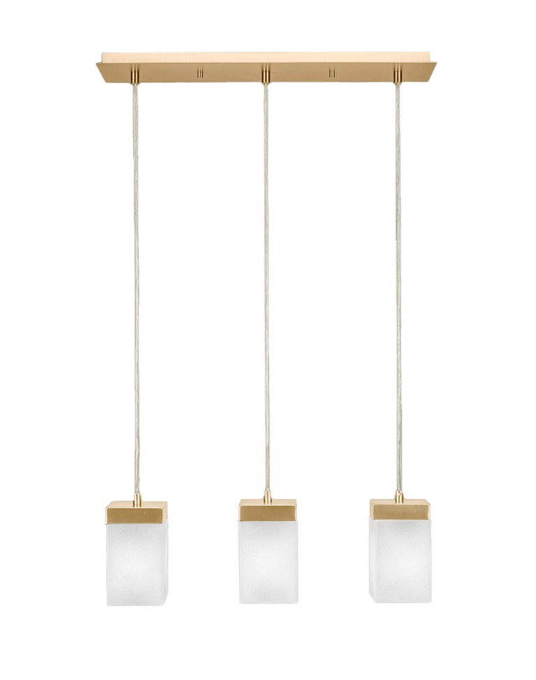 Toltec Lighting - 3213-NAB-531 - Three Light Cluster Pendalier - Nouvelle - New Age Brass