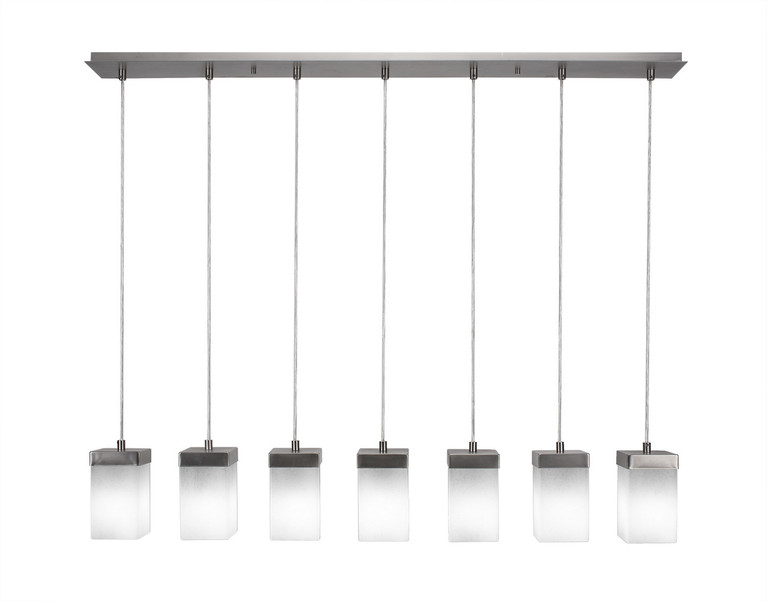Toltec Lighting - 3217-GP-531 - Seven Light Linear Pendalier - Nouvelle - Graphite