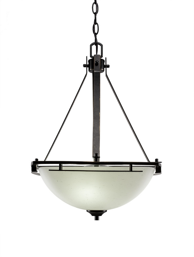 Toltec Lighting - 322-DG-463 - Three Light Pendant - Uptowne - Dark Granite