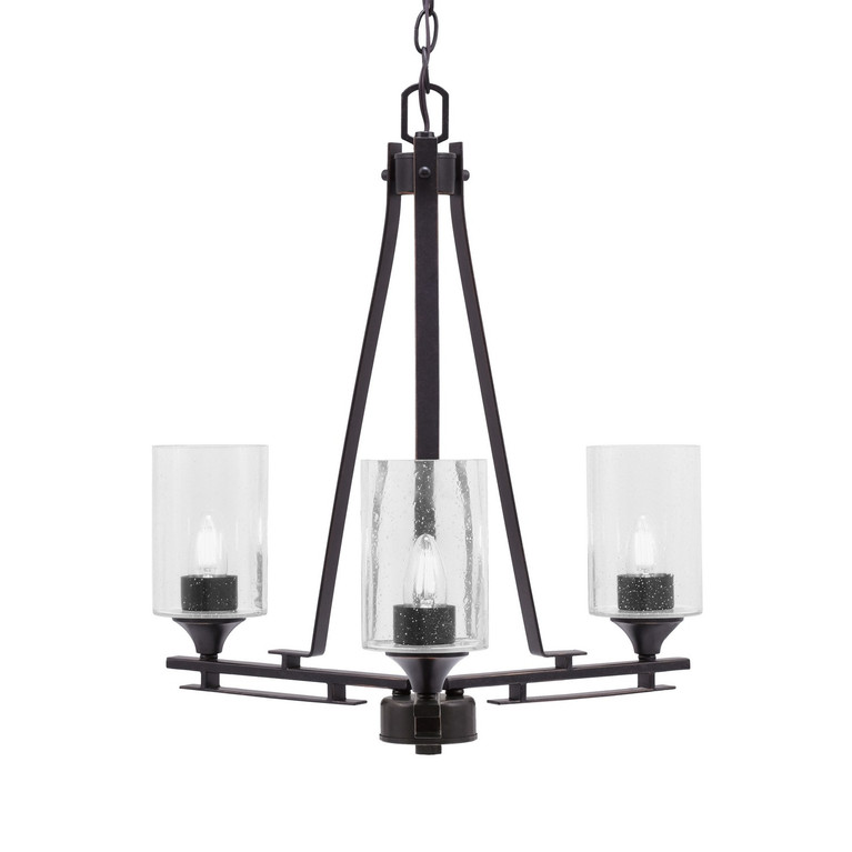 Toltec Lighting - 323-DG-300 - Three Light Chandelier - Uptowne - Dark Granite