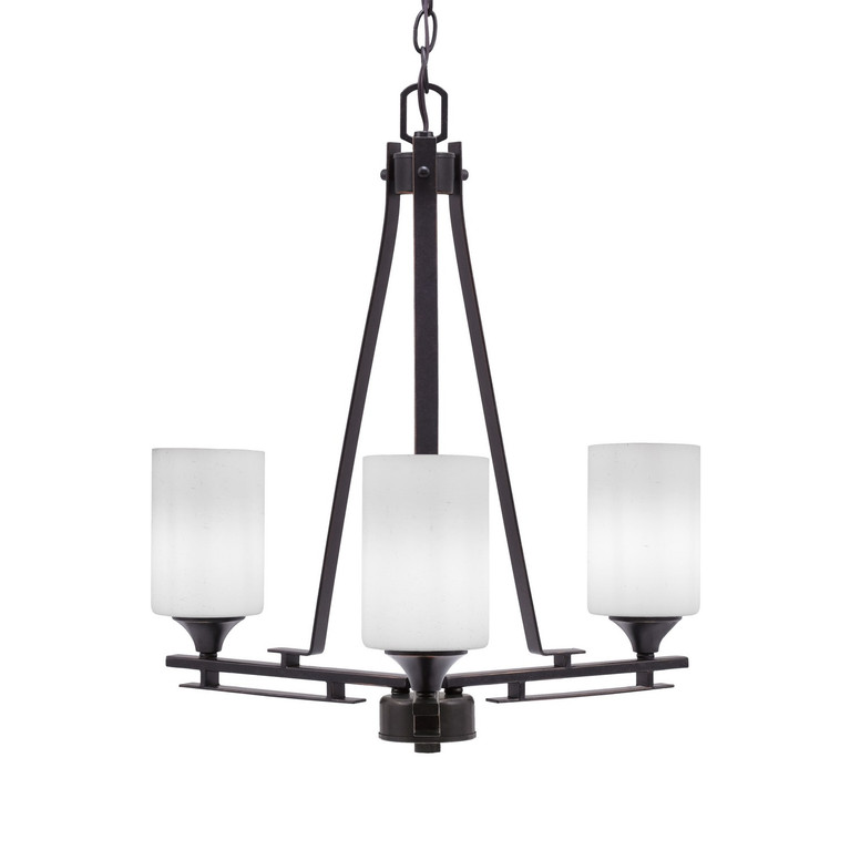 Toltec Lighting - 323-DG-310 - Three Light Chandelier - Uptowne - Dark Granite