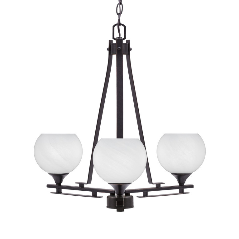 Toltec Lighting - 323-DG-4101 - Three Light Chandelier - Uptowne - Dark Granite