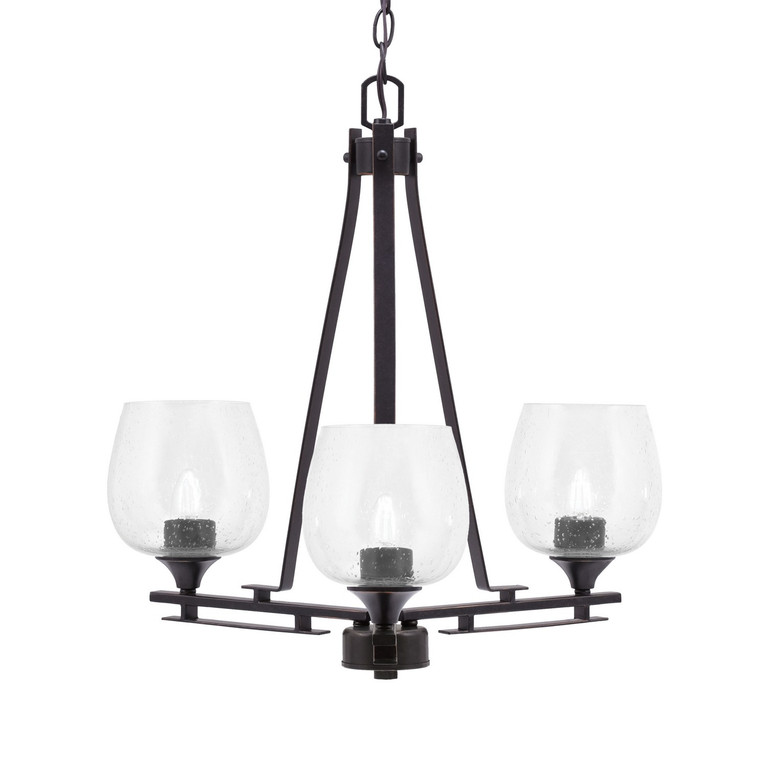 Toltec Lighting - 323-DG-4810 - Three Light Chandelier - Uptowne - Dark Granite