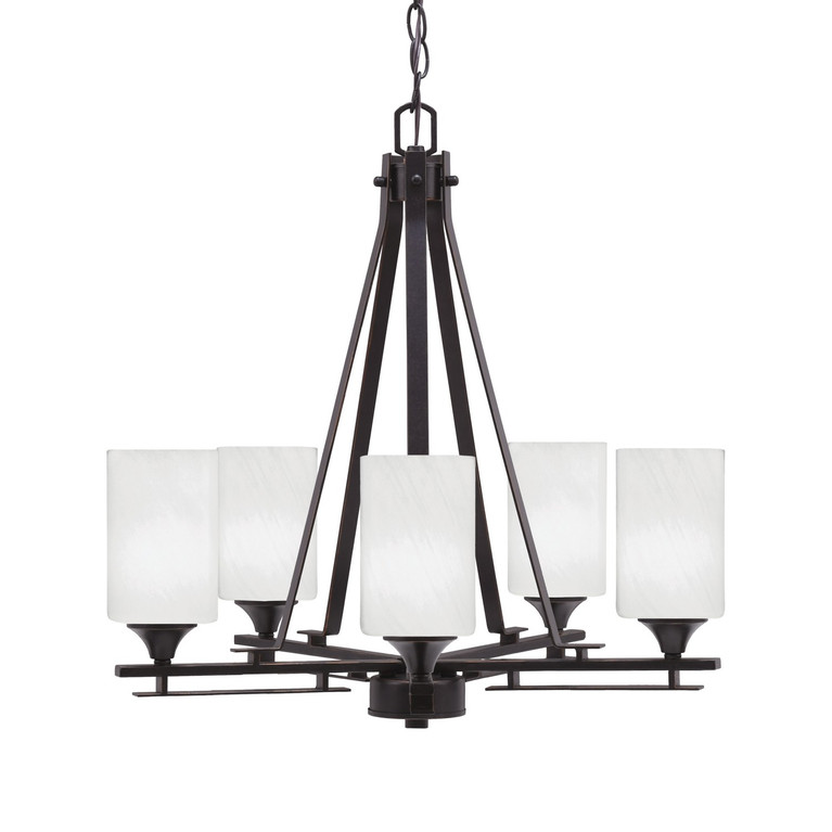 Toltec Lighting - 325-DG-3001 - Five Light Chandelier - Uptowne - Dark Granite