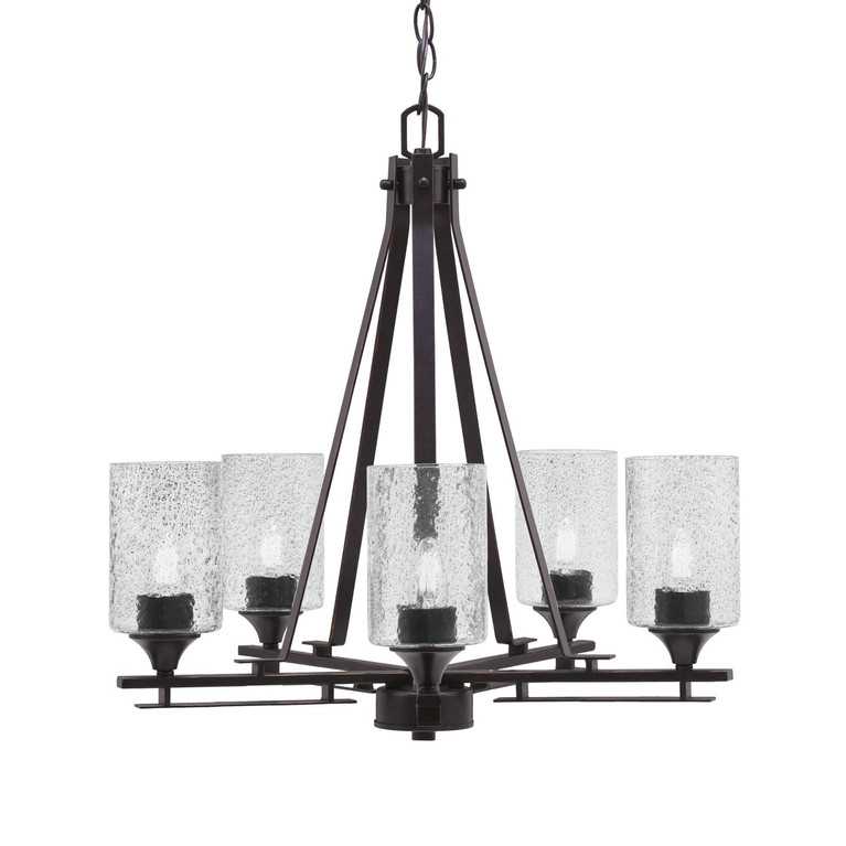 Toltec Lighting - 325-DG-3002 - Five Light Chandelier - Uptowne - Dark Granite