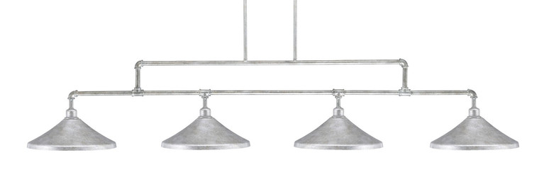 Toltec Lighting - 334-AS-422 - Four Light Bar - Vintage - Aged Silver