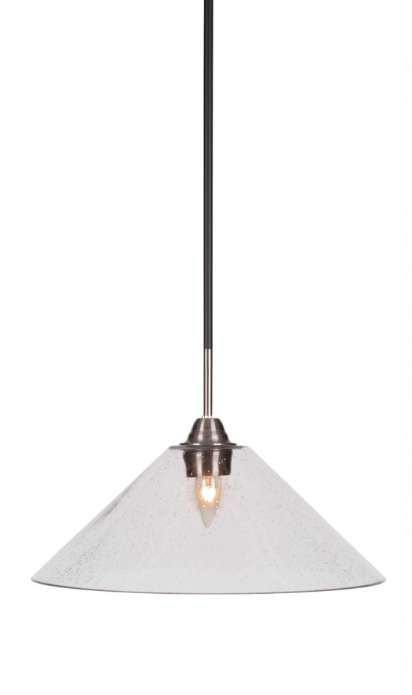 Toltec Lighting - 3401-MBBN-308 - One Light Pendant - Paramount - Matte Black & Brushed Nickel