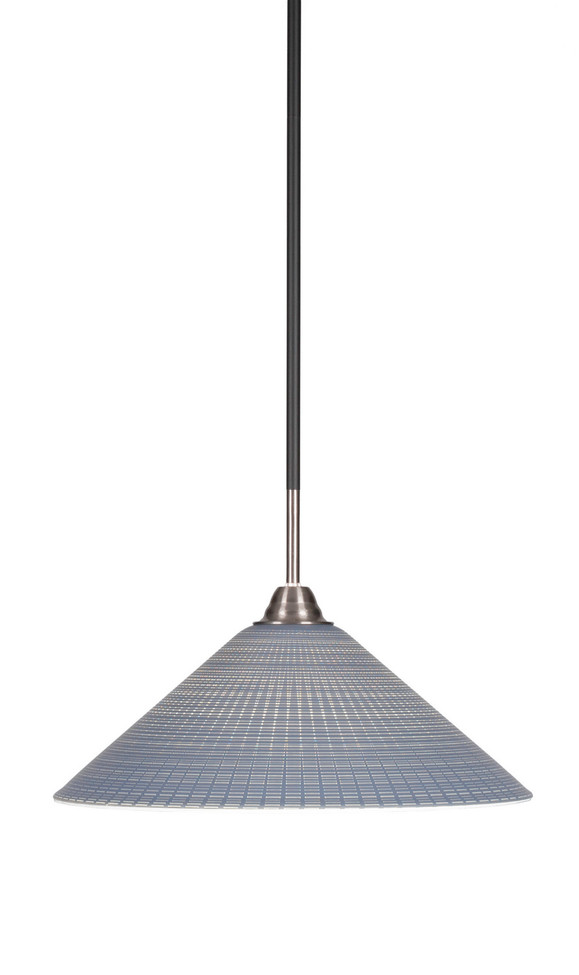 Toltec Lighting - 3401-MBBN-4012 - One Light Pendant - Paramount - Matte Black & Brushed Nickel