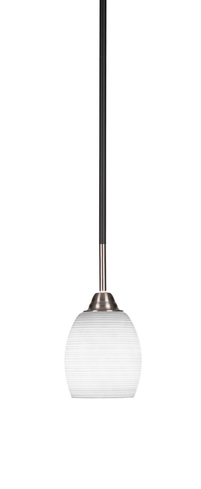 Toltec Lighting - 3401-MBBN-4021 - One Light Mini Pendant - Paramount - Matte Black & Brushed Nickel