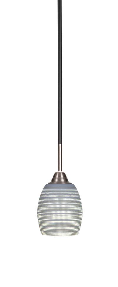 Toltec Lighting - 3401-MBBN-4022 - One Light Mini Pendant - Paramount - Matte Black & Brushed Nickel