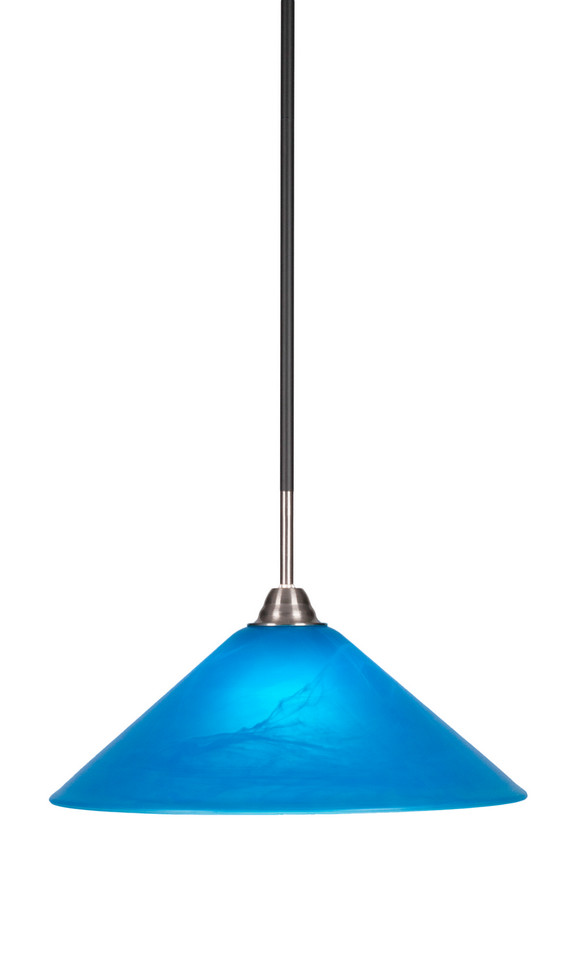 Toltec Lighting - 3401-MBBN-415 - One Light Pendant - Paramount - Matte Black & Brushed Nickel