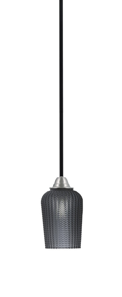 Toltec Lighting - 3401-MBBN-4252 - One Light Mini Pendant - Paramount - Matte Black & Brushed Nickel