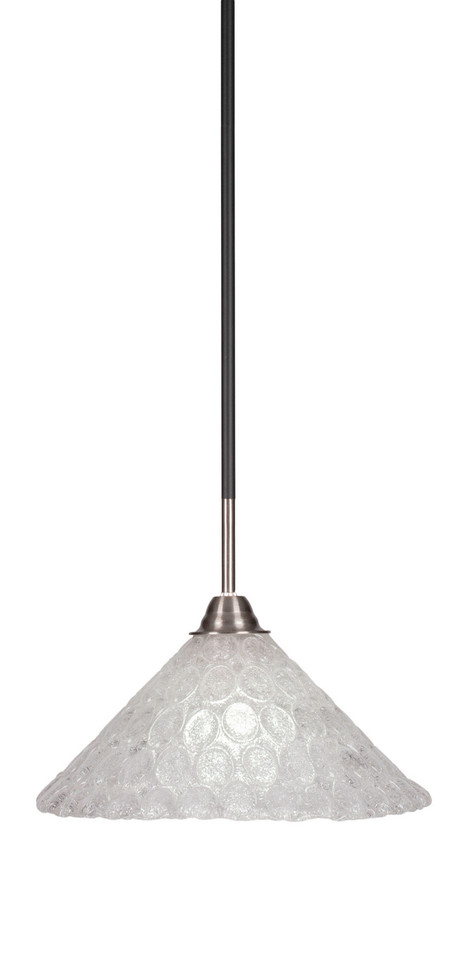 Toltec Lighting - 3401-MBBN-441 - One Light Pendant - Paramount - Matte Black & Brushed Nickel