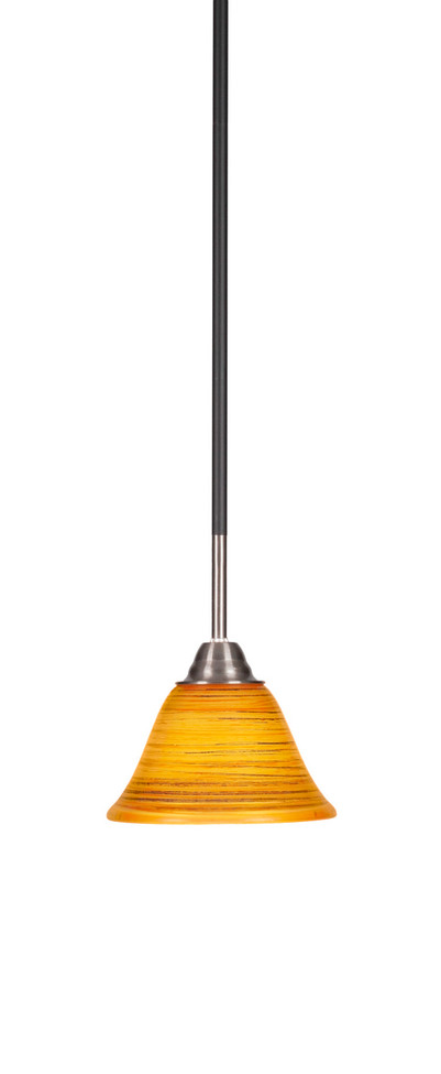 Toltec Lighting - 3401-MBBN-454 - One Light Mini Pendant - Paramount - Matte Black & Brushed Nickel