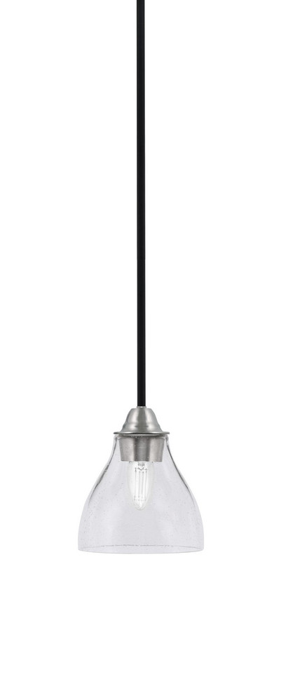 Toltec Lighting - 3401-MBBN-4760 - One Light Mini Pendant - Paramount - Matte Black & Brushed Nickel