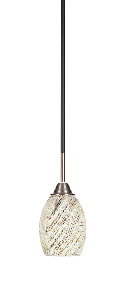 Toltec Lighting - 3401-MBBN-5054 - One Light Mini Pendant - Paramount - Matte Black & Brushed Nickel