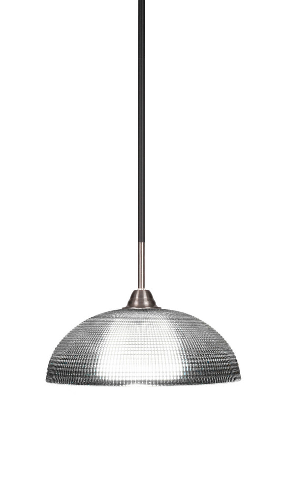 Toltec Lighting - 3401-MBBN-540 - One Light Pendant - Paramount - Matte Black & Brushed Nickel