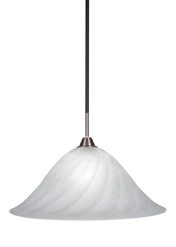 Toltec Lighting - 3401-MBBN-5781 - One Light Pendant - Paramount - Matte Black & Brushed Nickel