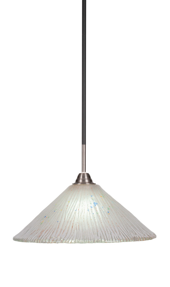 Toltec Lighting - 3401-MBBN-711 - One Light Pendant - Paramount - Matte Black & Brushed Nickel