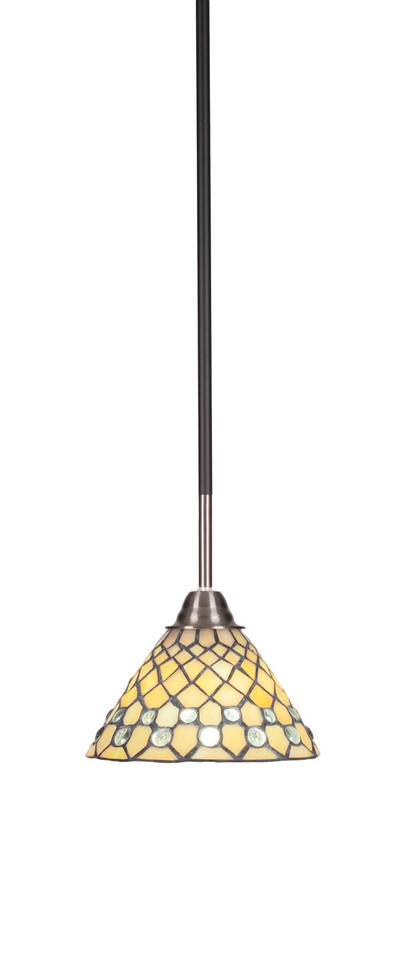 Toltec Lighting - 3401-MBBN-9415 - One Light Mini Pendant - Paramount - Matte Black & Brushed Nickel