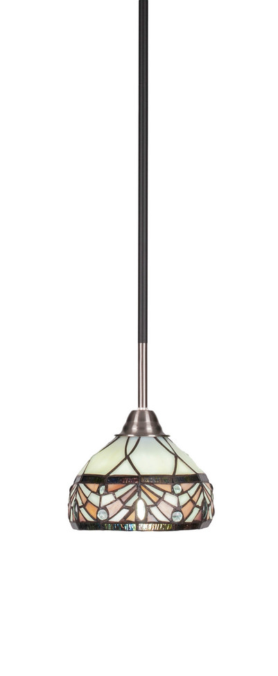 Toltec Lighting - 3401-MBBN-9485 - One Light Mini Pendant - Paramount - Matte Black & Brushed Nickel