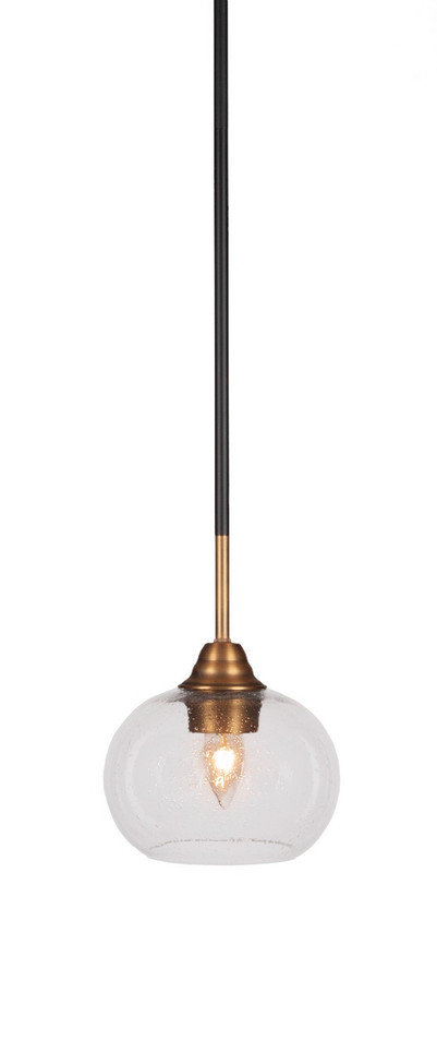 Toltec Lighting - 3401-MBBR-202 - One Light Mini Pendant - Paramount - Matte Black & Brass