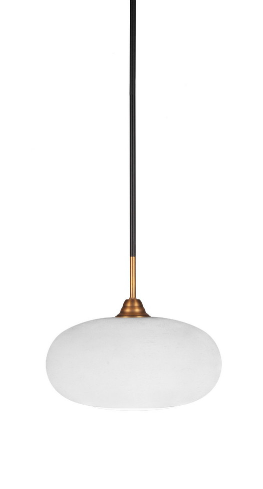 Toltec Lighting - 3401-MBBR-216 - One Light Pendant - Paramount - Matte Black & Brass