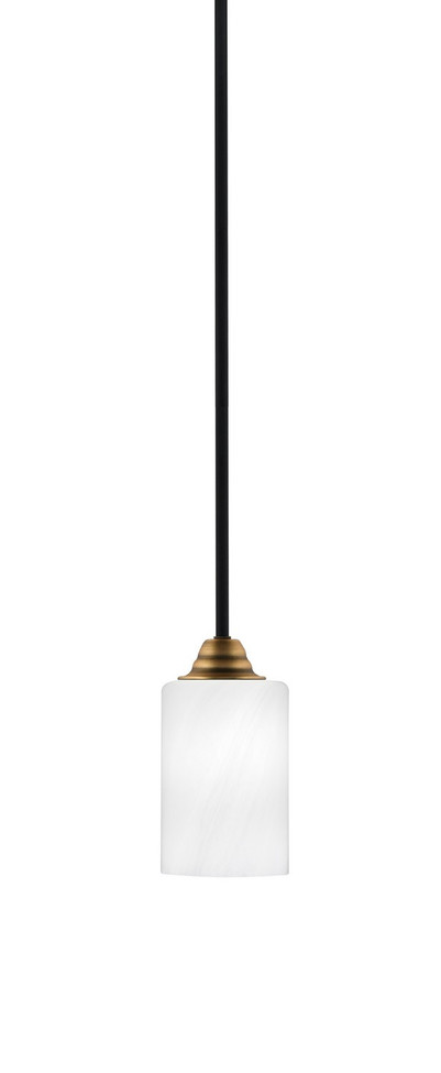 Toltec Lighting - 3401-MBBR-3001 - One Light Mini Pendant - Paramount - Matte Black & Brass