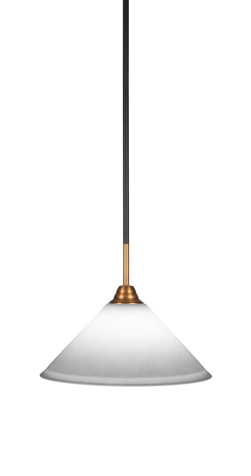 Toltec Lighting - 3401-MBBR-316 - One Light Pendant - Paramount - Matte Black & Brass