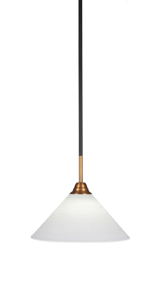 Toltec Lighting - 3401-MBBR-4001 - One Light Pendant - Paramount - Matte Black & Brass