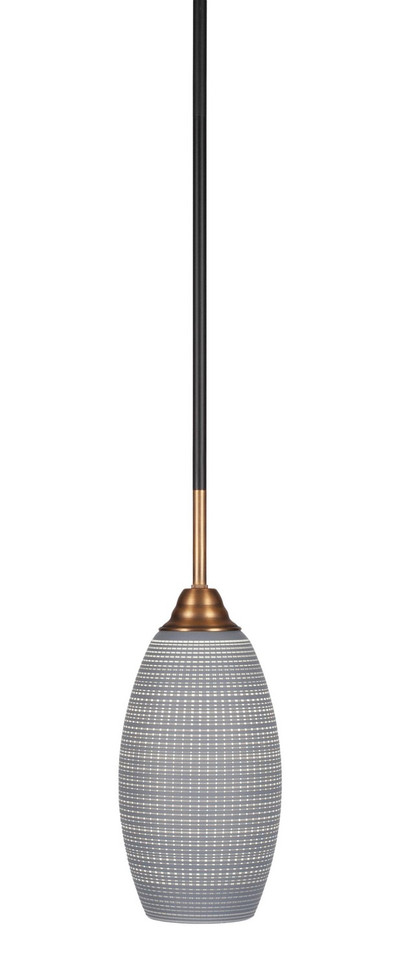Toltec Lighting - 3401-MBBR-4042 - One Light Mini Pendant - Paramount - Matte Black & Brass