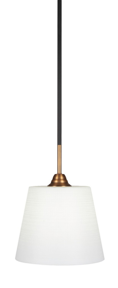Toltec Lighting - 3401-MBBR-4081 - One Light Pendant - Paramount - Matte Black & Brass