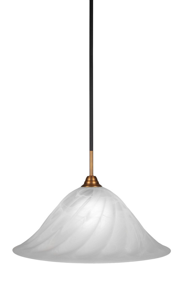 Toltec Lighting - 3401-MBBR-5781 - One Light Pendant - Paramount - Matte Black & Brass