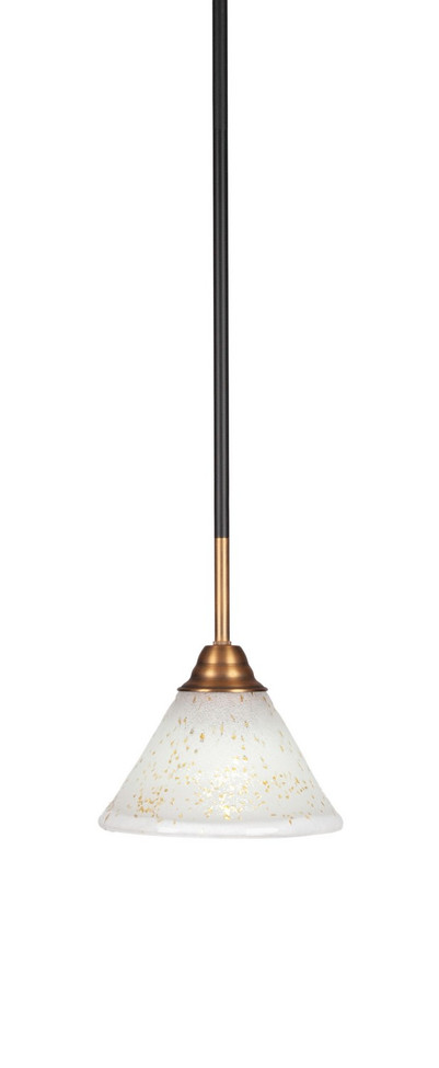 Toltec Lighting - 3401-MBBR-7145 - One Light Mini Pendant - Paramount - Matte Black & Brass