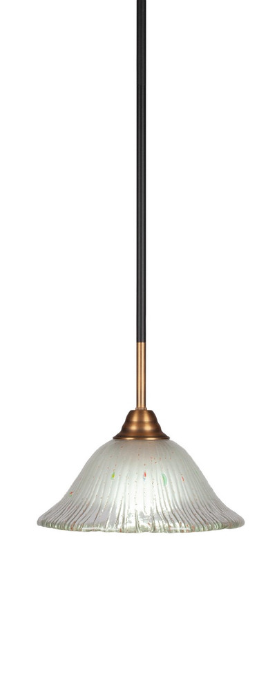 Toltec Lighting - 3401-MBBR-731 - One Light Mini Pendant - Paramount - Matte Black & Brass