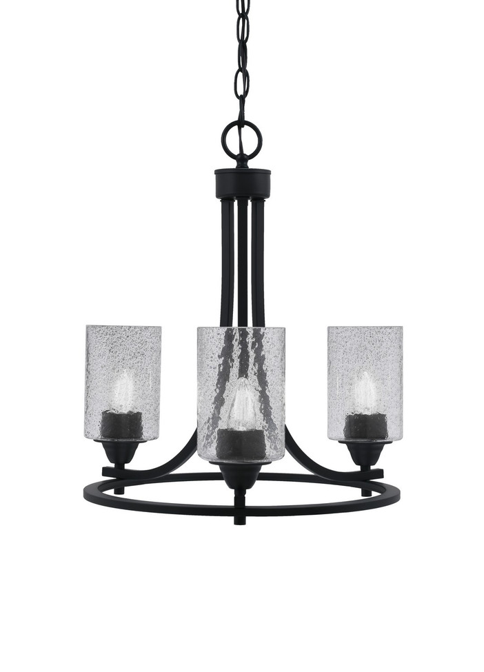 Toltec Lighting - 3403-MB-3002 - Three Light Chandelier - Paramount - Matte Black