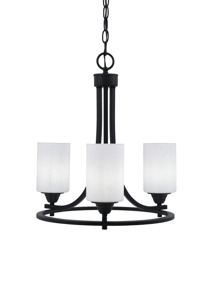 Toltec Lighting - 3403-MB-310 - Three Light Chandelier - Paramount - Matte Black