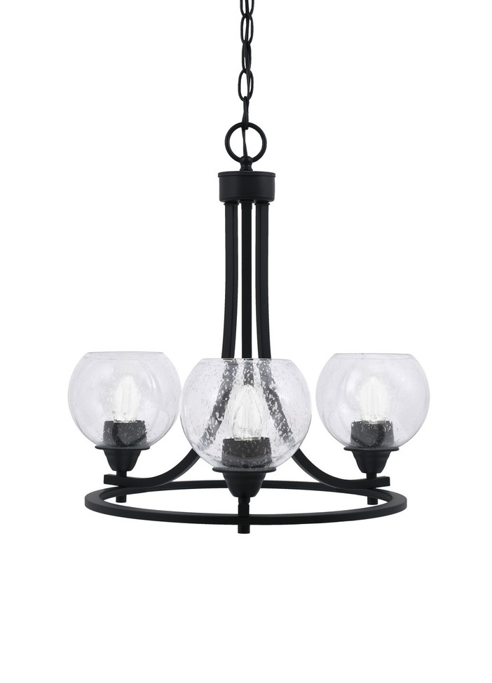 Toltec Lighting - 3403-MB-4100 - Three Light Chandelier - Paramount - Matte Black