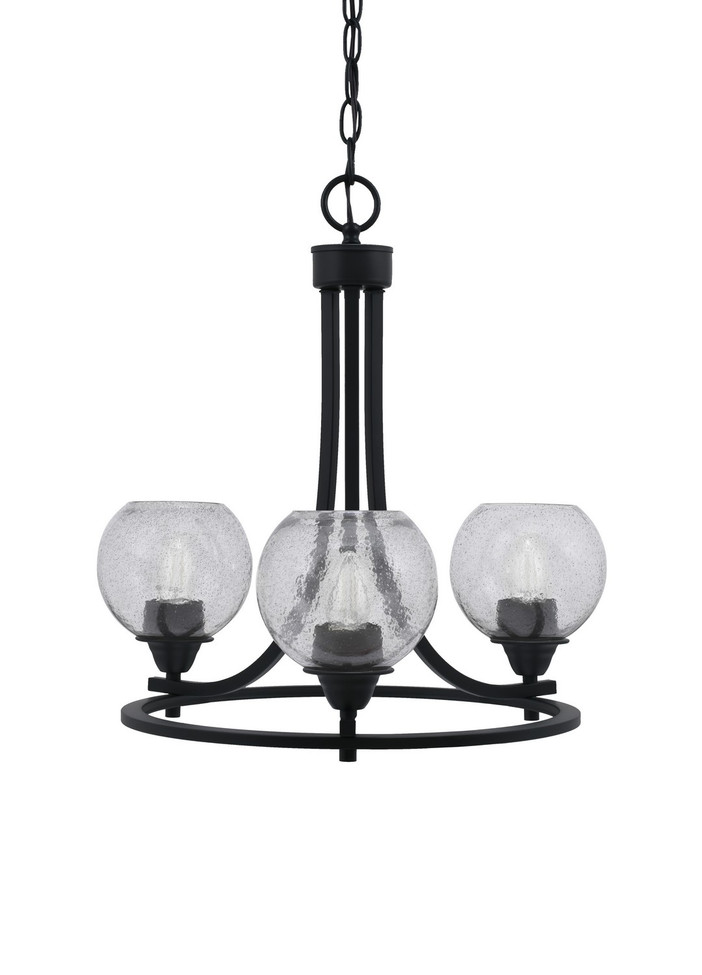 Toltec Lighting - 3403-MB-4102 - Three Light Chandelier - Paramount - Matte Black