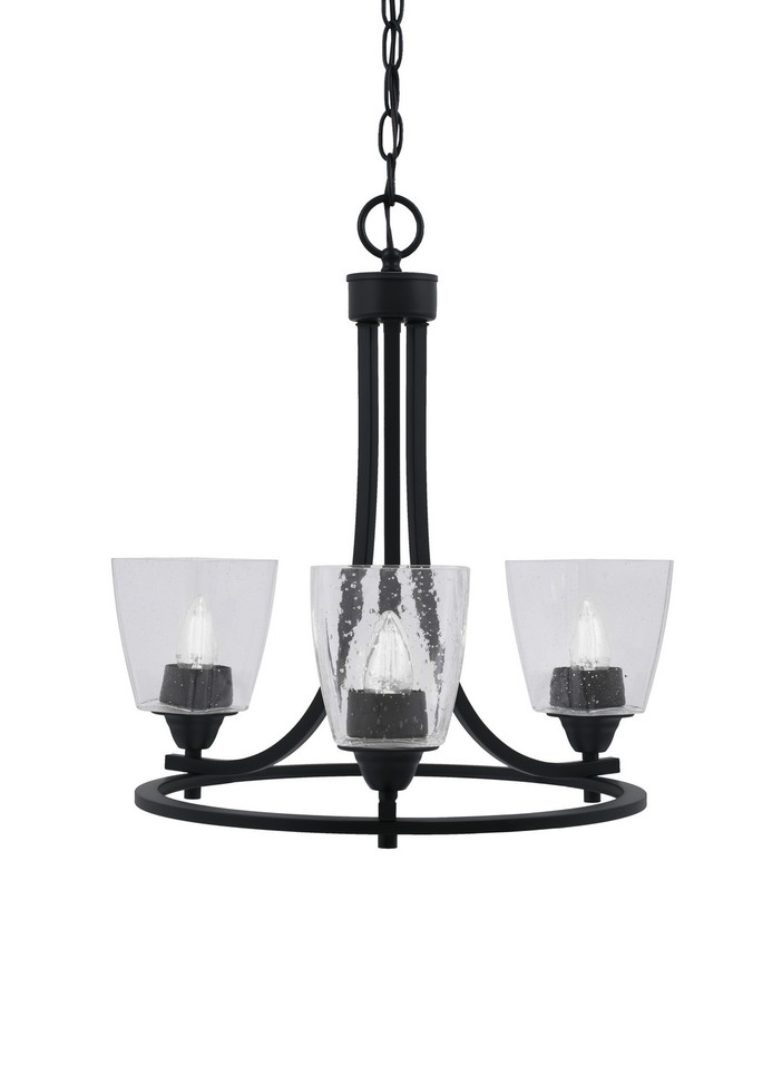 Toltec Lighting - 3403-MB-461 - Three Light Chandelier - Paramount - Matte Black