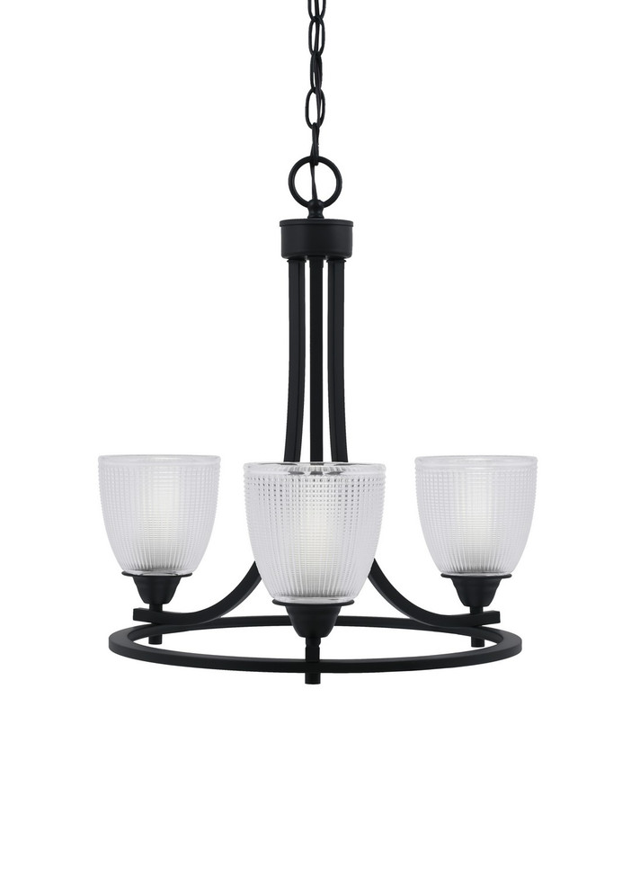 Toltec Lighting - 3403-MB-500 - Three Light Chandelier - Paramount - Matte Black