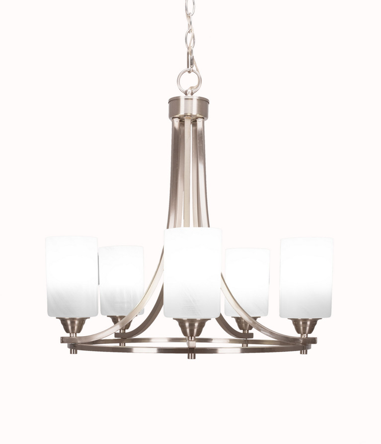 Toltec Lighting - 3405-BN-3001 - Five Light Chandelier - Paramount - Brushed Nickel