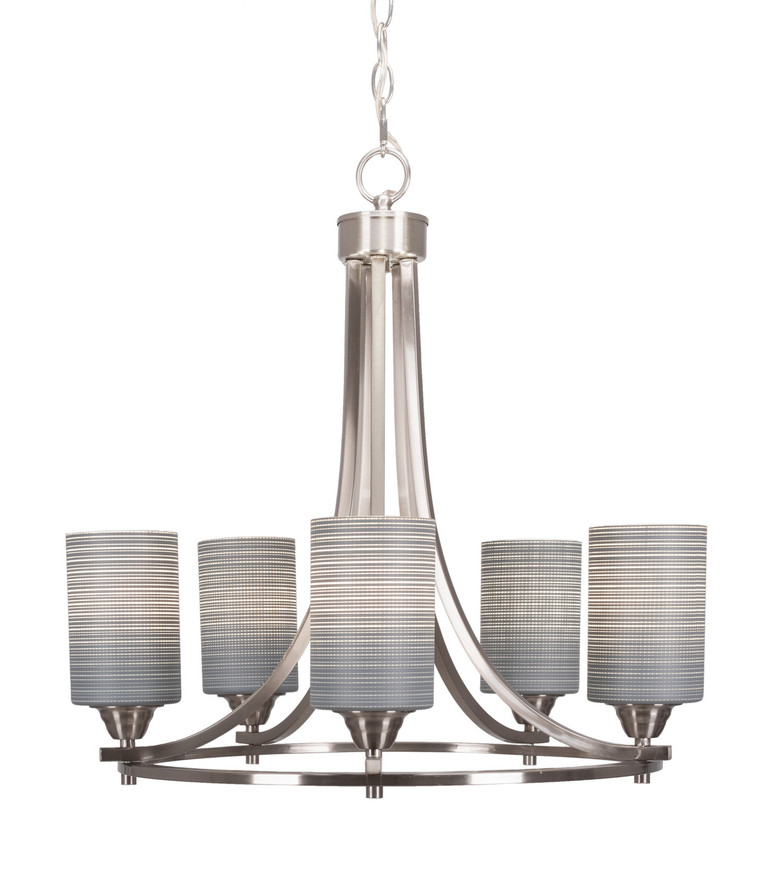 Toltec Lighting - 3405-BN-4062 - Five Light Chandelier - Paramount - Brushed Nickel
