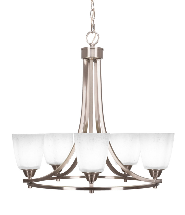 Toltec Lighting - 3405-BN-460 - Five Light Chandelier - Paramount - Brushed Nickel